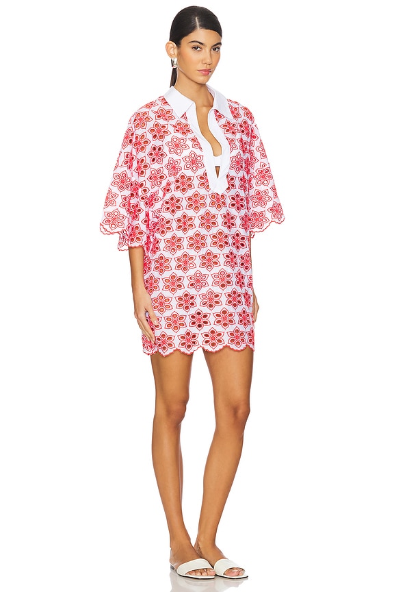 view 2 of 3 Lupita Dress in Eyelet Red