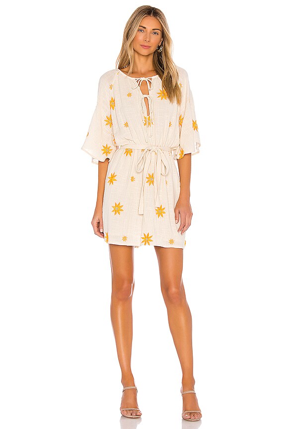 view 2 of 5 Aya Mini Dress in Natural & Yellow