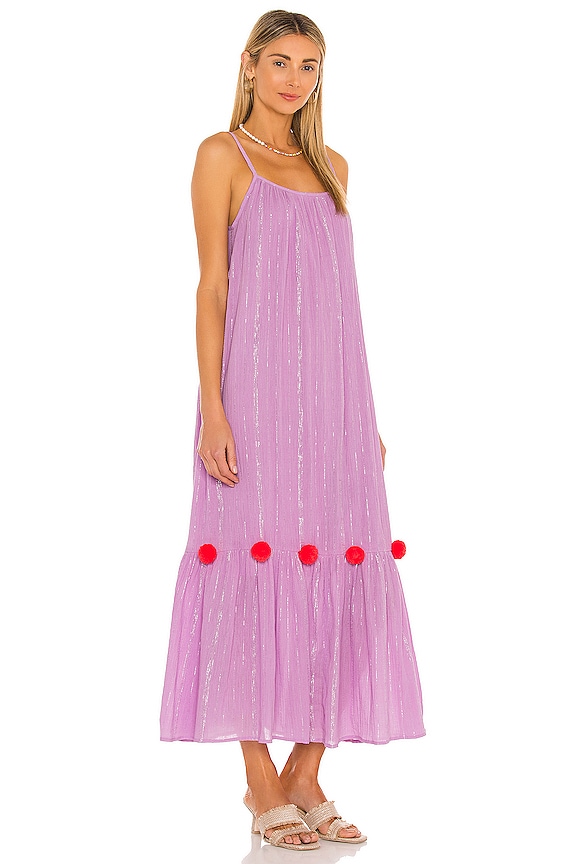 view 2 of 4 Clea Summer Dress in Pacific Lavender & Fuchsia