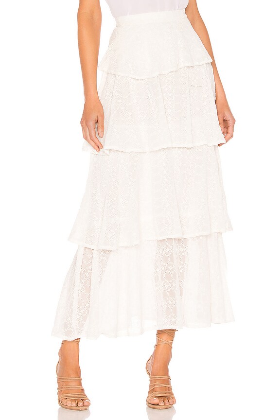 view 1 of 5 Adria Skirt in Georgette Off White
