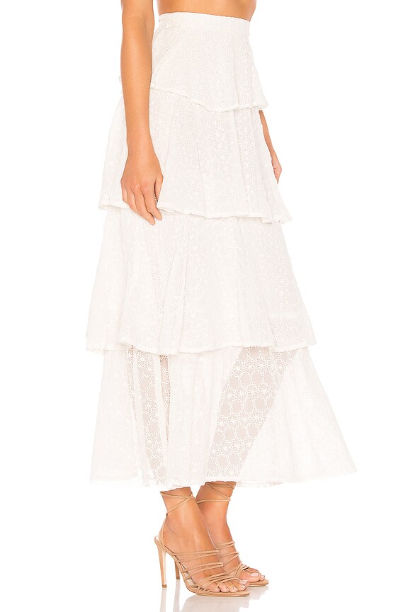 view 2 of 5 Adria Skirt in Georgette Off White