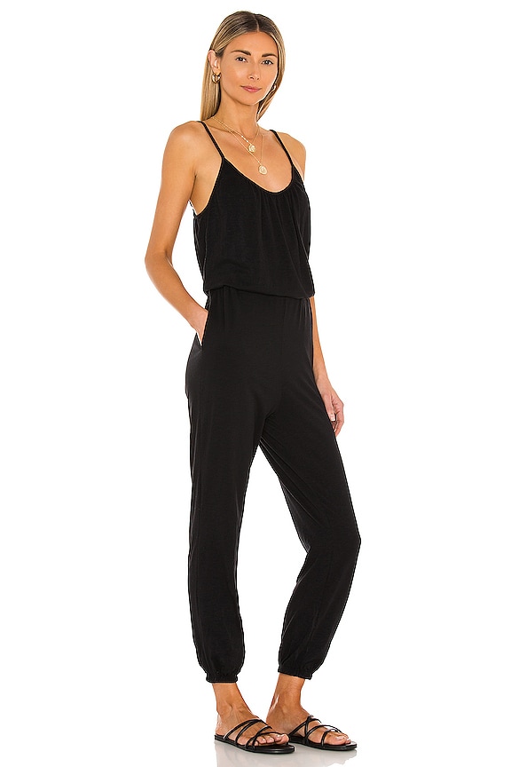 view 2 of 3 Spaghetti Strap Jumpsuit in Black