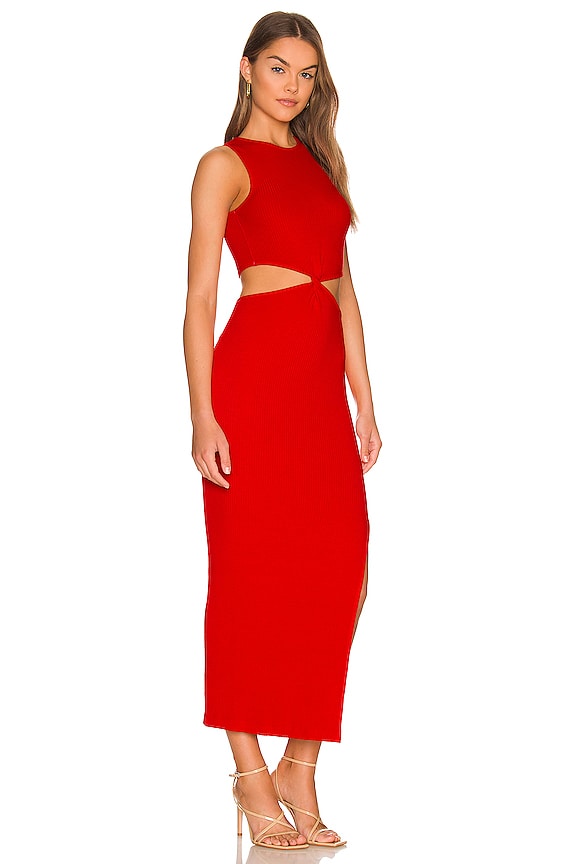 view 2 of 3 Cutout Midi Dress in Scarlet
