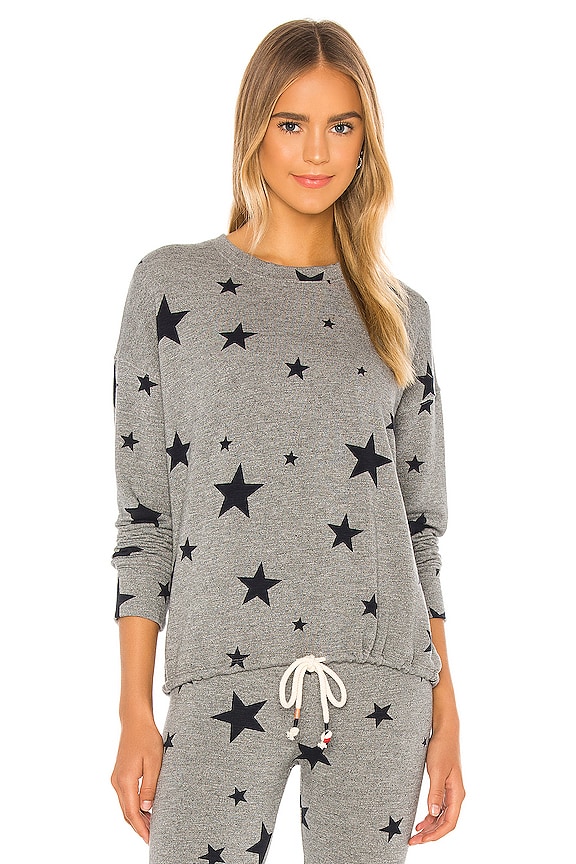 view 1 of 4 Stars Cinched Waist Sweatshirt in Heather Grey