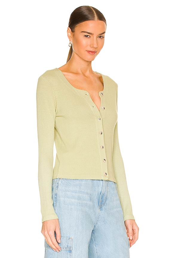 view 2 of 4 Fitted Cardigan in Olive