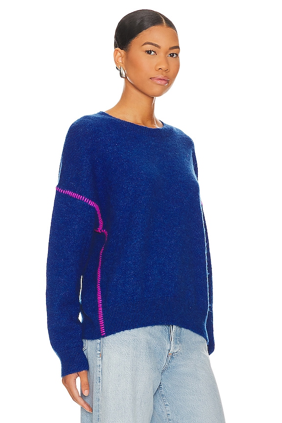 view 2 of 4 Oversized Sweater in Sapphire & Cerise