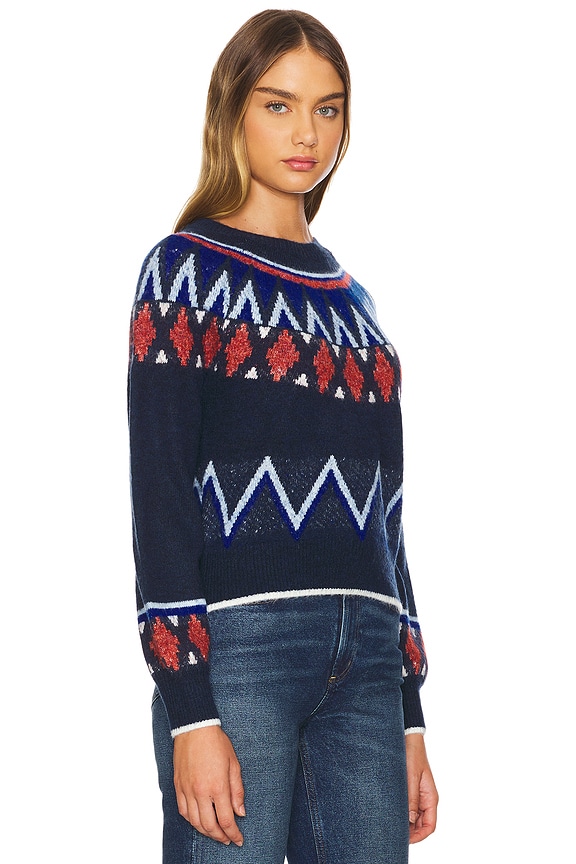 view 2 of 4 Fairisle Crew Neck Sweater in Deep Navy