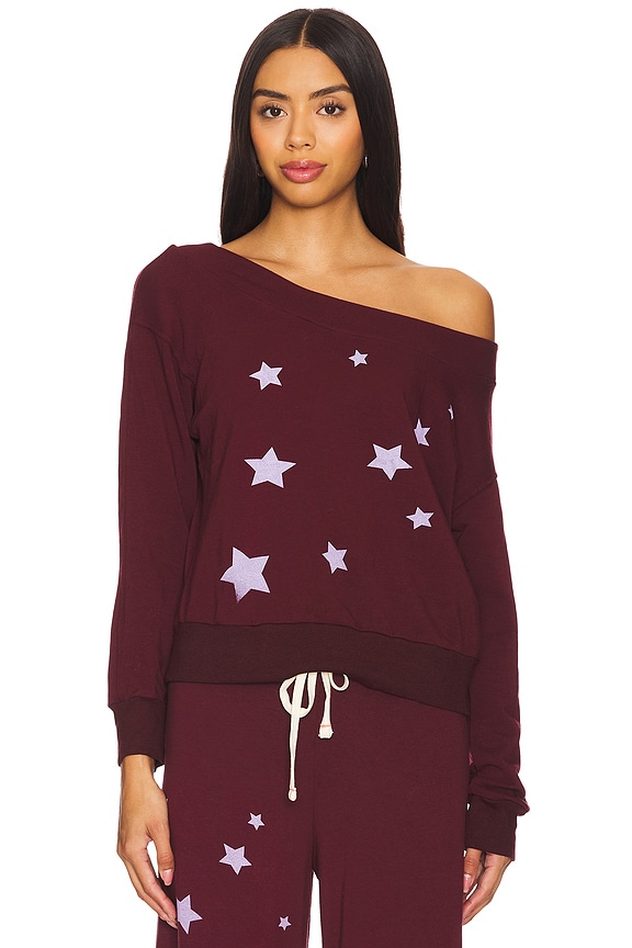 Star Striped Dropped Shoulder Sweatshirt main image 1
