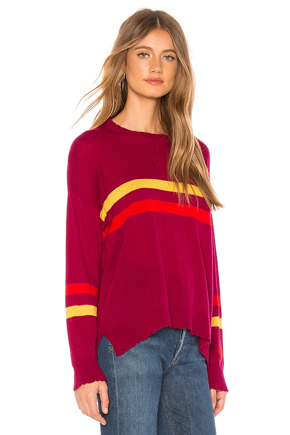 view 2 of 4 Cashmere Blend Crew Neck Sweater in Berry