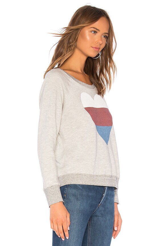 view 2 of 4 SWEAT HEART RAGLAN in Heather Grey