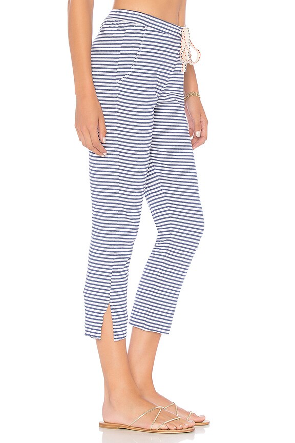 view 2 of 4 Stripe Cropped Sweatpants in White