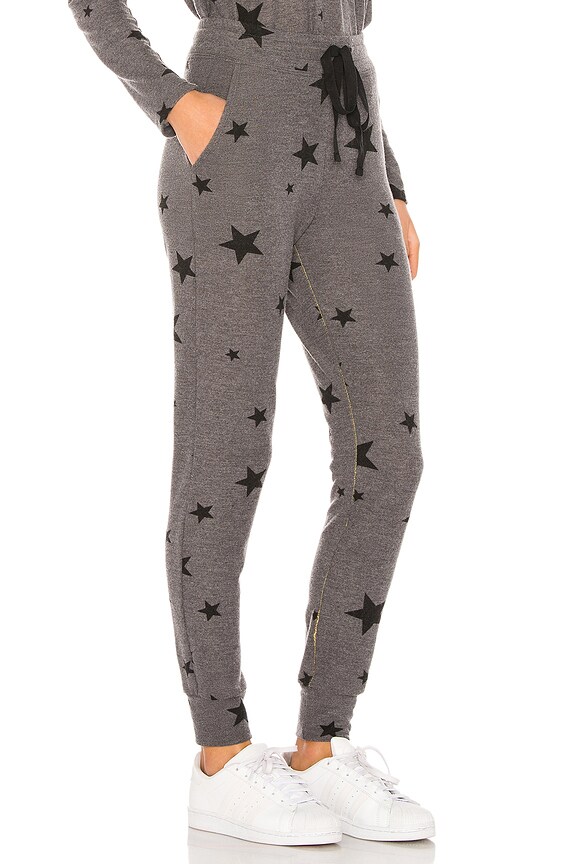 view 2 of 5 Star Print Jogger Pants in Charcoal