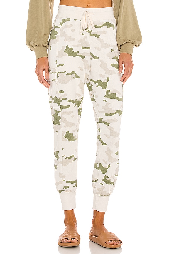 view 1 of 4 Camo Cargo Sweatpant in Cream