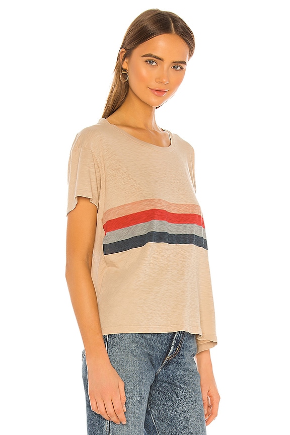 view 2 of 4 Multi Stripes Vintage Tee in Macadamia
