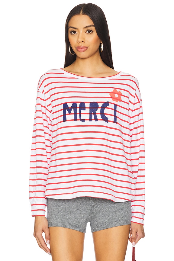 view 1 of 5 Merci Crew Pullover in Optic White