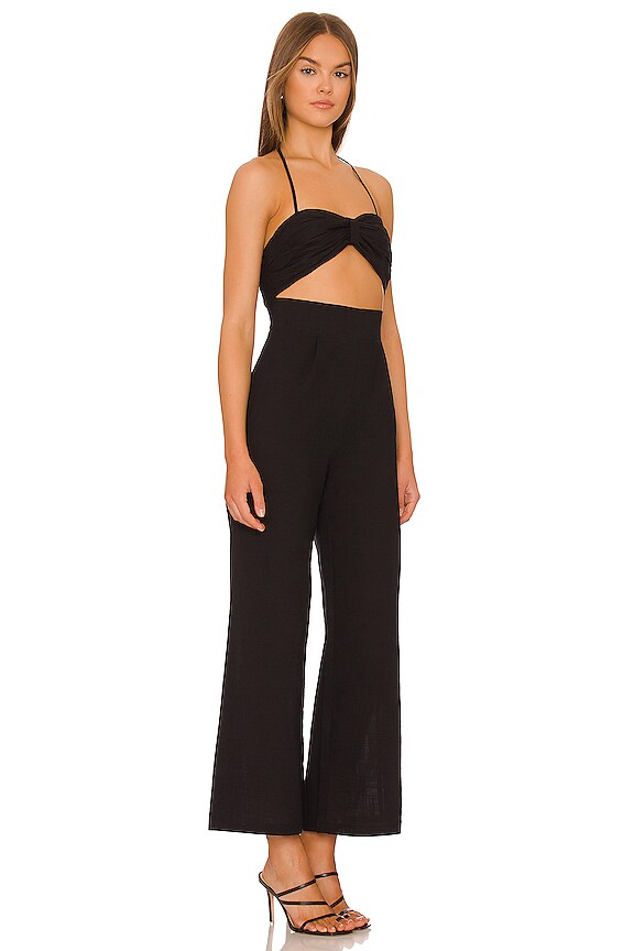 view 2 of 3 x REVOLVE Boat Linen Jumpsuit in Black