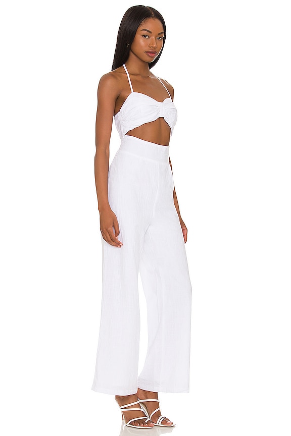 view 2 of 3 x REVOLVE Boat Linen Jumpsuit in White