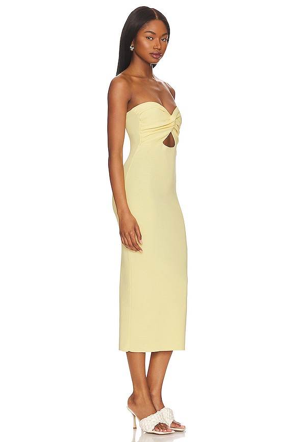 view 2 of 3 Maia Dress in Lemon Yellow