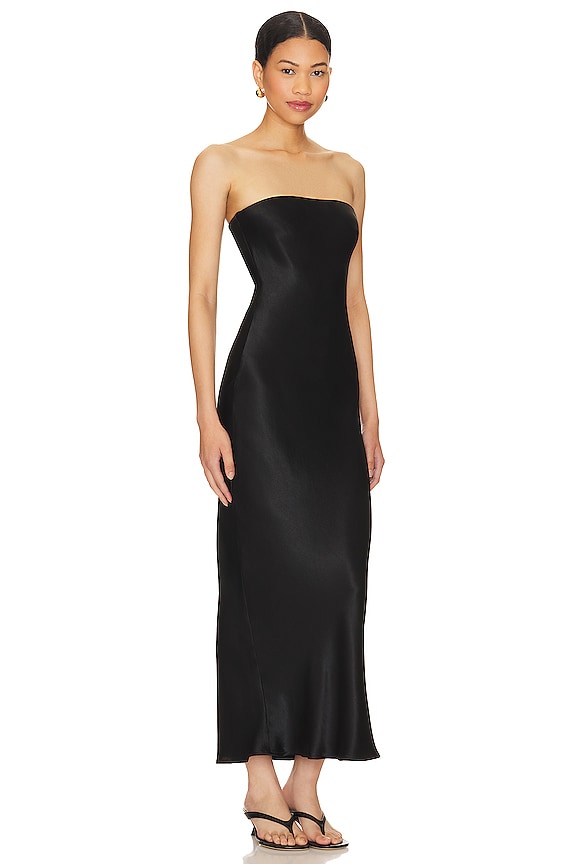 view 2 of 3 Angel Strapless Midi Dress in Black