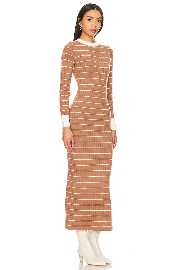 view 2 of 3 MAXIVESTIDO LANCE in Cafe & White