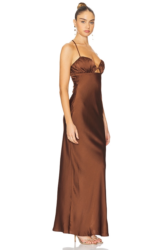 view 2 of 3 Amalia Maxi Dress in Chocolate