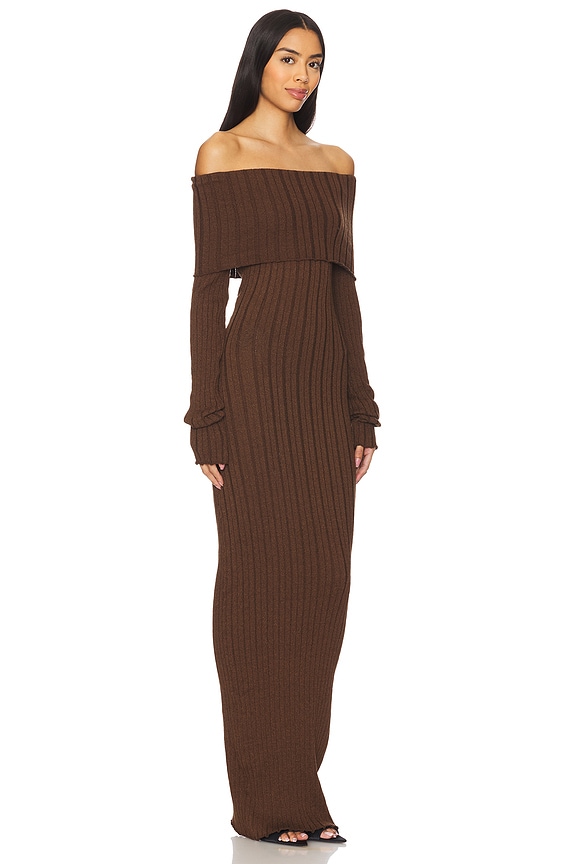 view 2 of 4 Baha Off The Shoulder Maxi Dress in Cocoa