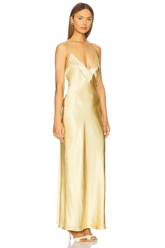 view 2 of 3 Spain Maxi Dress in Gold