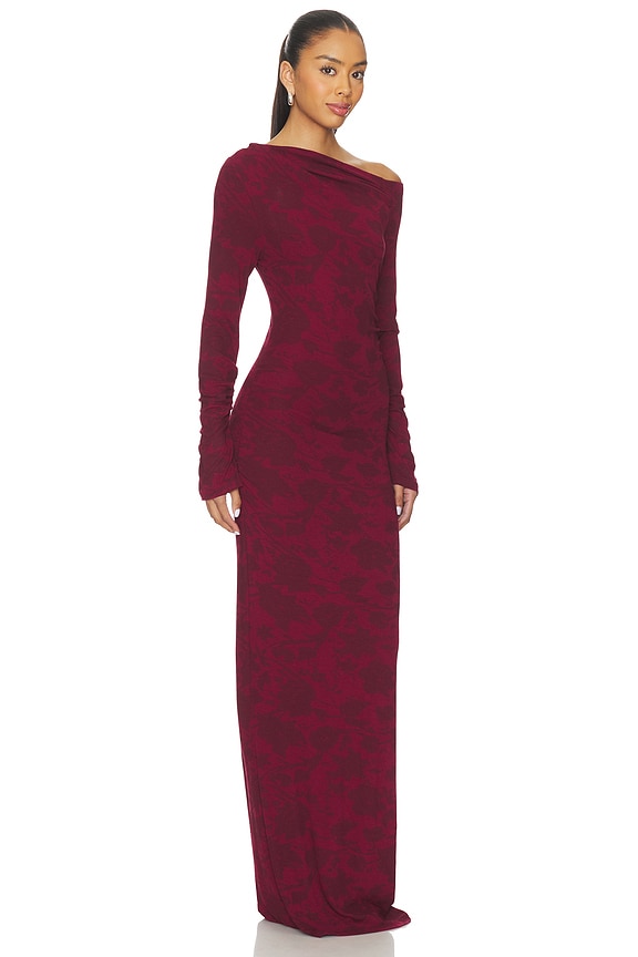 view 2 of 4 Reyna Red Print in Cabernet