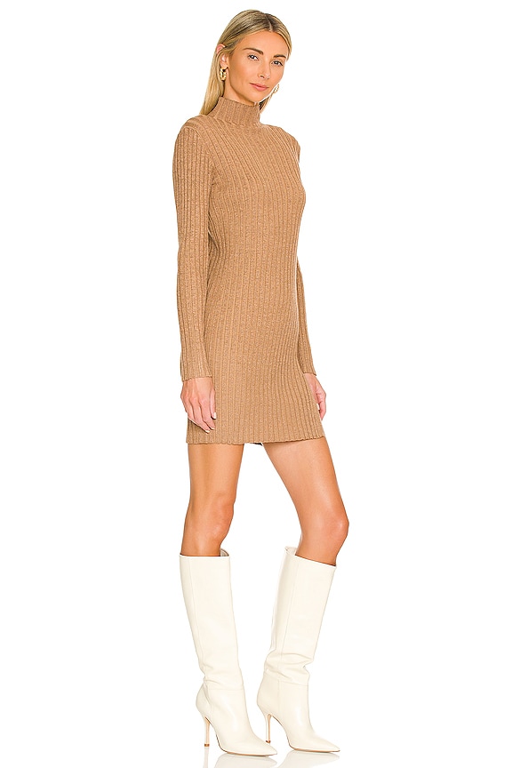 view 2 of 4 Blinded Ribbed Dress in Coffee