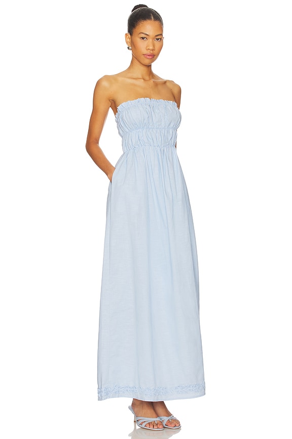 view 2 of 3 ROBE BUSTIER LONGUE INES in Blue