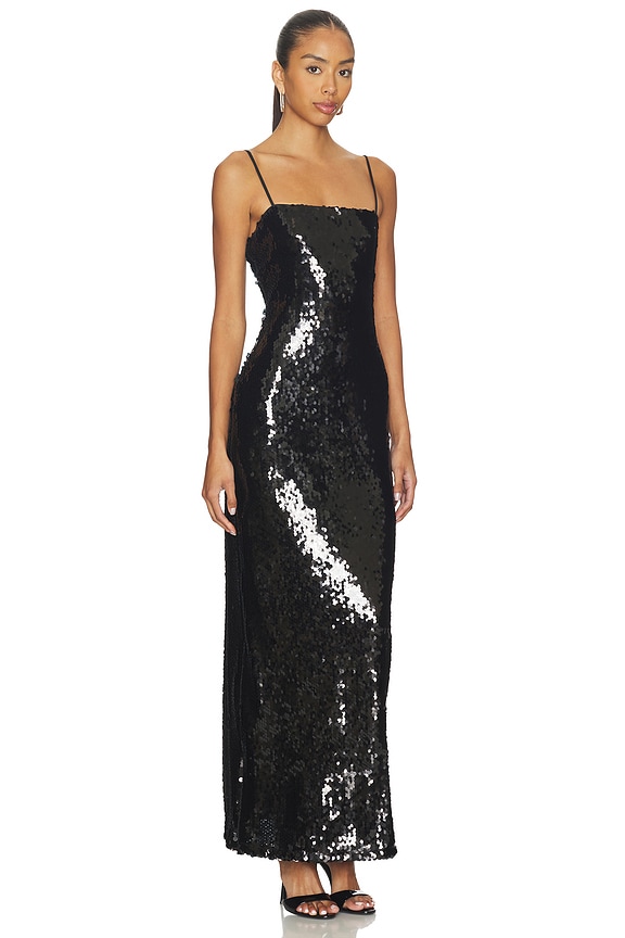view 2 of 4 VESTIDO TORI SEQUIN MAXI in Black