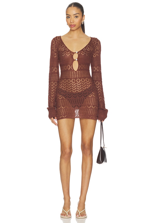 view 1 of 3 VESTIDO SHANI in Chocolate