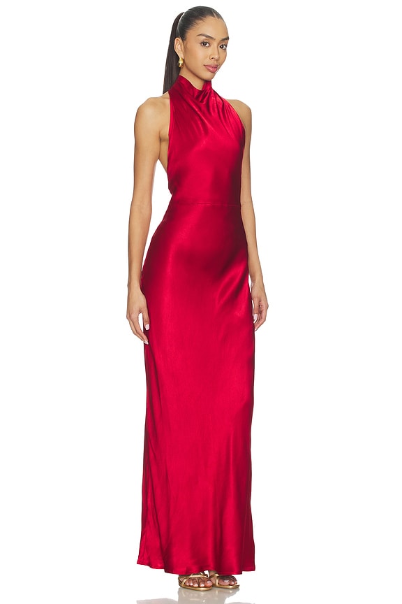 view 2 of 4 VESTIDO NARA MAXI in Deep Red