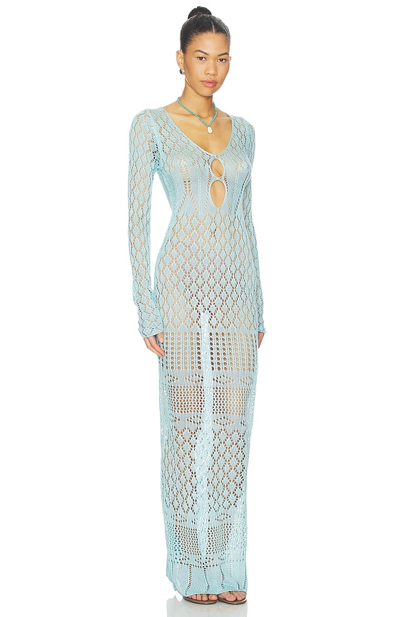 view 2 of 3 ROBE DRESS in Light Blue