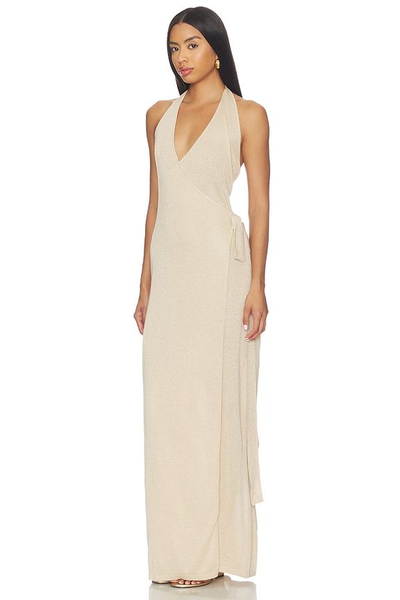 view 2 of 4 VESTIDO TIARE SHIMMER MAXI in Beige