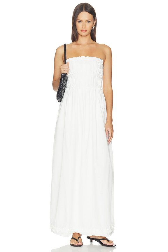 view 1 of 4 ROBE INES STRAPLESS MAXI in White