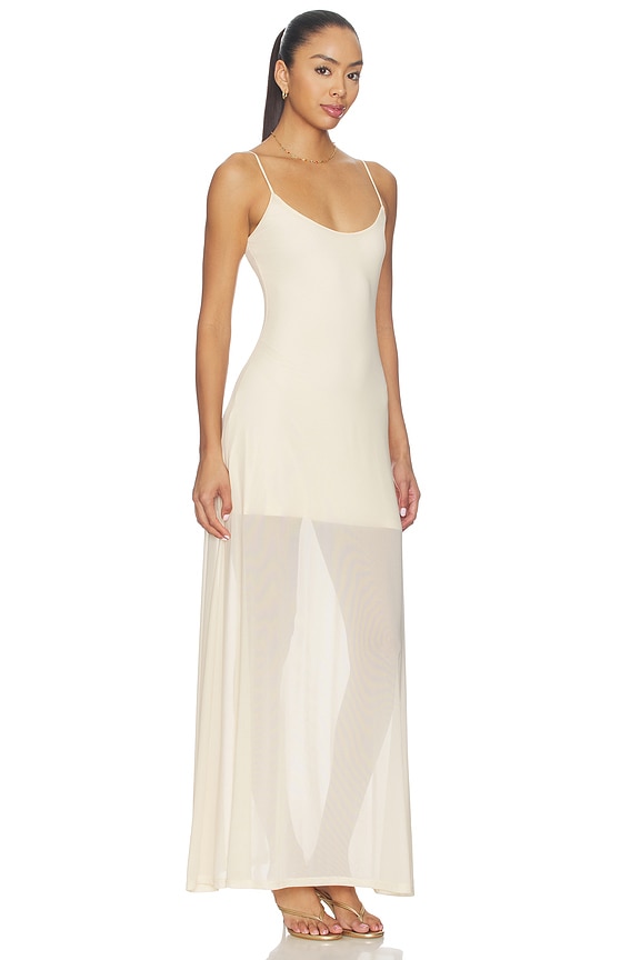 view 2 of 3 ROBE MAXI EN MESH ALESSANDRA  in Vanilla