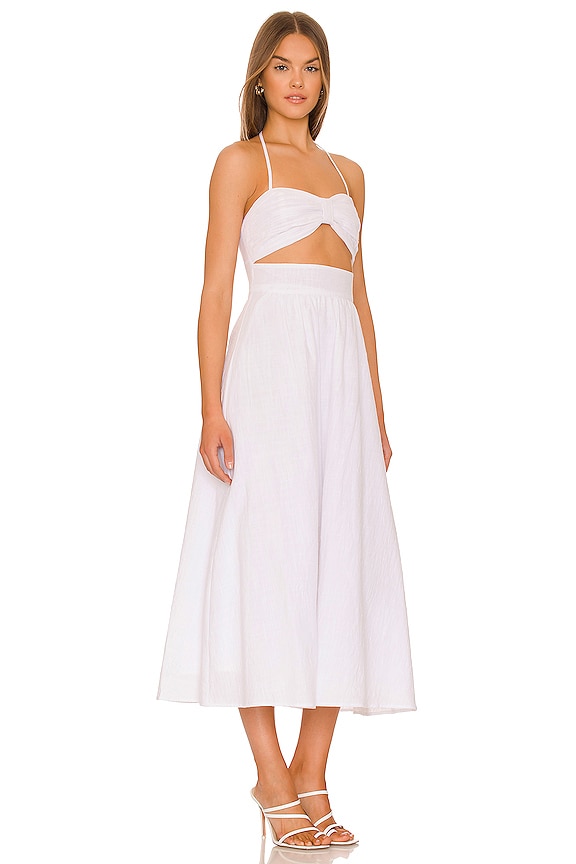 view 2 of 3 Boat Linen Dress in White