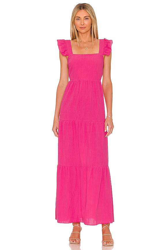 view 2 of 3 x REVOLVE Peaches Linen Dress in Hot Pink