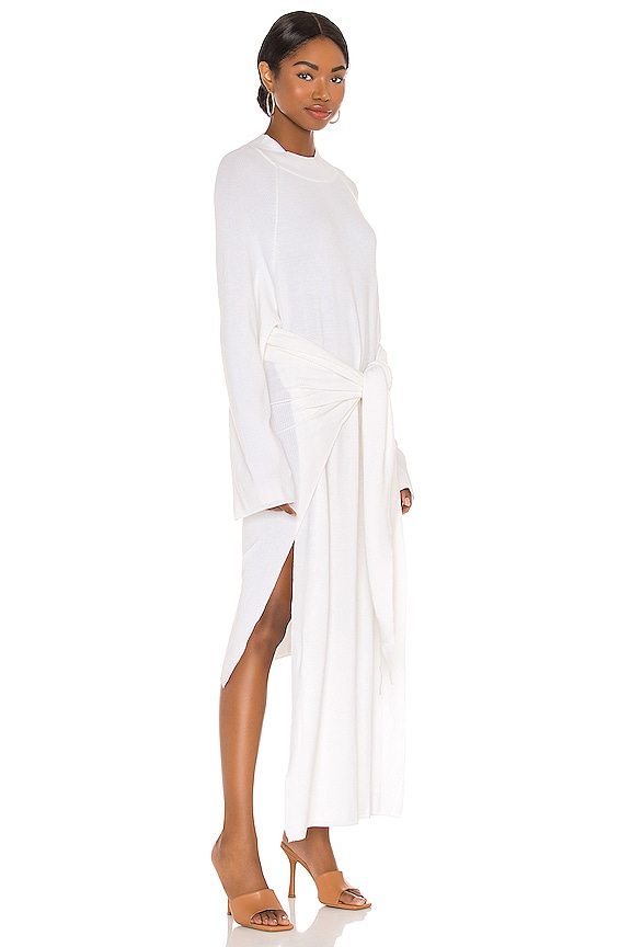 view 2 of 3 ROBE MI-LONGUE TIED UP in White