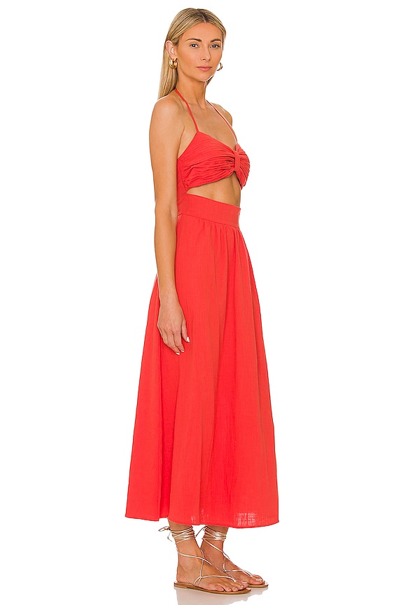 view 2 of 3 Boat Linen Dress in Spice