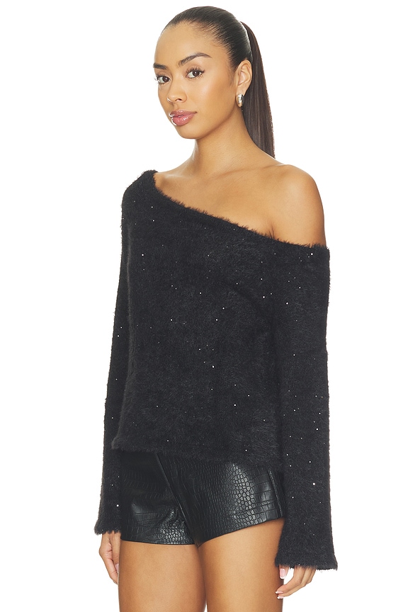 view 2 of 4 Crystal Sequin Knit Jumper in Black