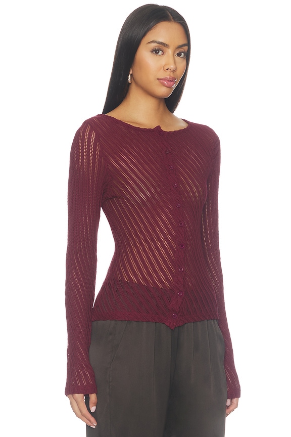 view 2 of 5 Norah Cardigan in Cherry