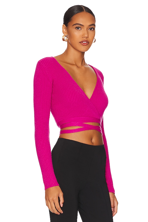view 2 of 4 Prima Knit Top in Fuchsia