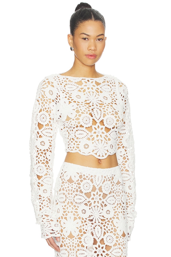 view 2 of 4 Tala Crochet Top in White