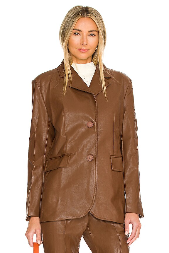 view 2 of 5 Lennox PU Jacket in Chocolate