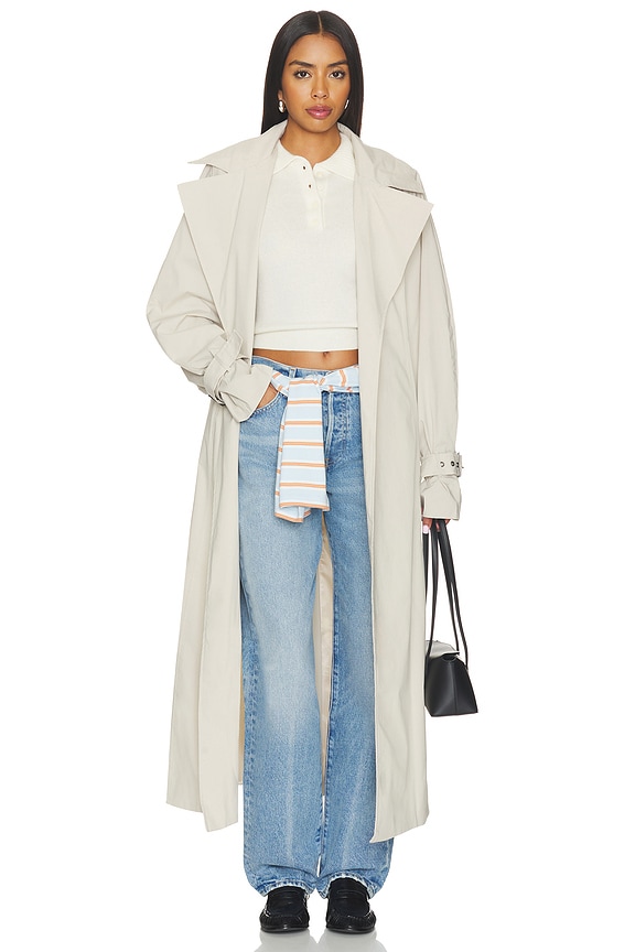 view 2 of 4 Searle Lightweight Trench Coat in Bone