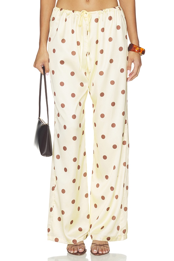 view 1 of 6 Lyra Pant in Butter Polka Dot