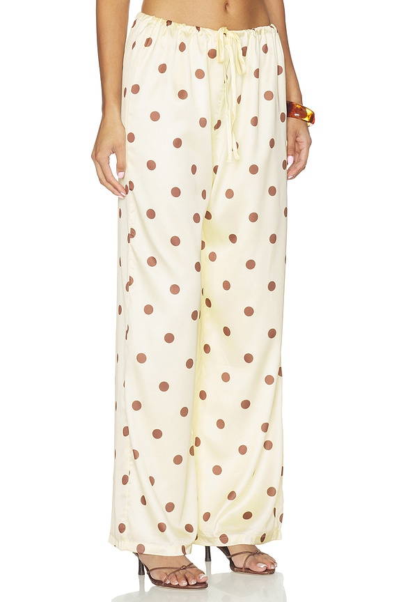 view 2 of 6 Lyra Pant in Butter Polka Dot