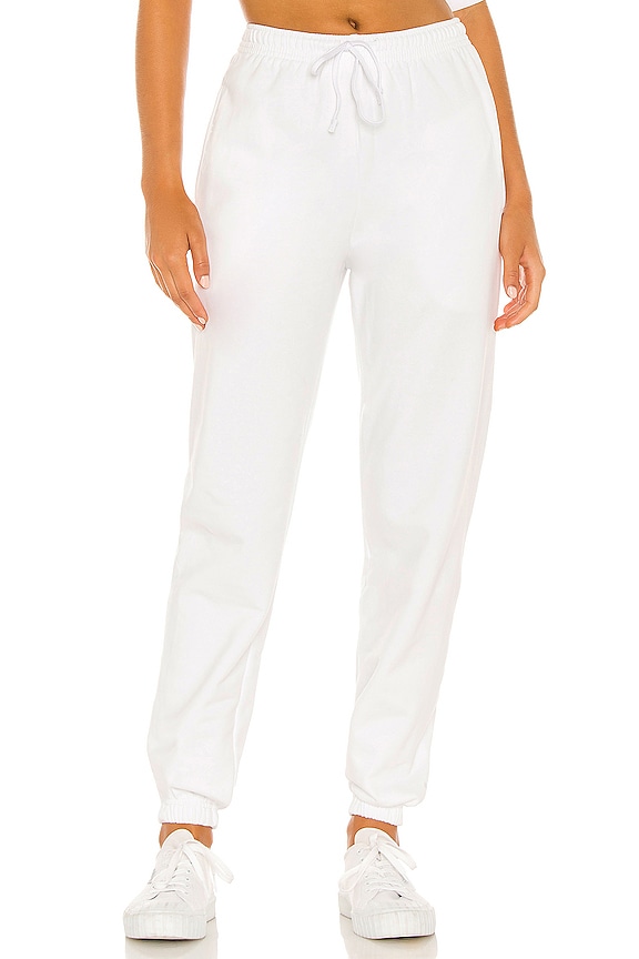 SNDYS LOUNGE Luxe Sweatpants in White | REVOLVE